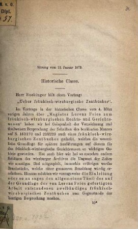 Ueber fränkisch-wirzburgische Zentbücher