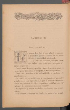 Capítulo XX - La poesía del amor