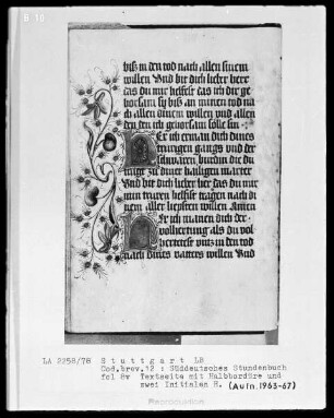 Deutsches Gebetbuch (Waldburg-Gebetbuch) — Zwei Initialen H, Folio 8verso