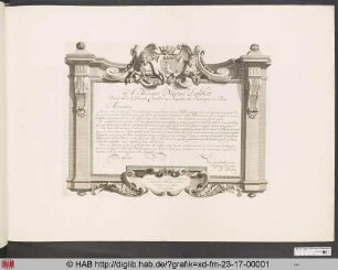 [A Messire Nicolas Lambert - Widmung La Galerie de Mons. President Lambert]