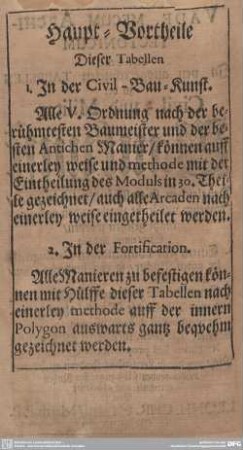Haupt=Vortheile Dieser Tabellen