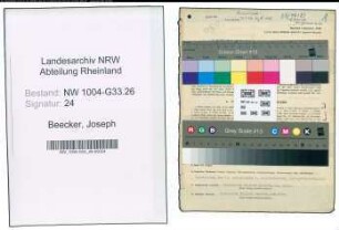 Entnazifizierung Joseph Beecker , geb. 16.09.1904 (Lehrer)