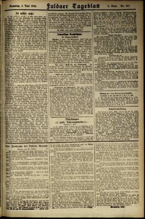 Zweite Ausgabe vom Samstag, den 05. Juni 1920.