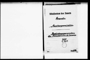 Verwaltungsorganisation im Bereich der inneren Verwaltung