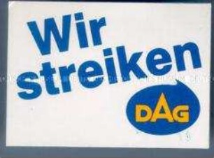 DAG (Deutsche Angestellten Gewerkschaft), Streik