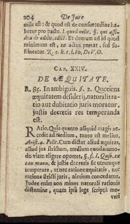 Cap. XXIV. De Æquitate.