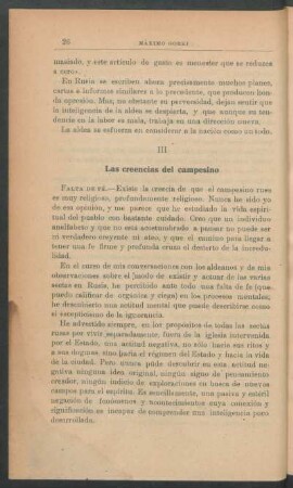 III - Las creencias del campesino