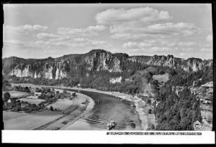 Sächsische Schweiz, Blick auf das Elbtal bei Rathen