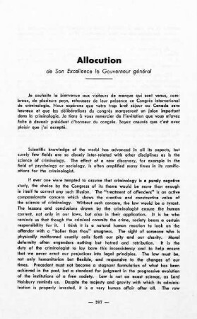 207-209, Allocution de Son Excellence le Gouverneur général