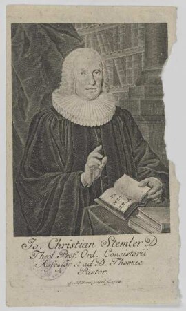 Bildnis des Jo. Christian Stemler