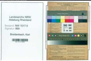 Entnazifizierung Karl Breidenbach , geb. 24.08.1922 (Kaufmaennischer Angestellter)