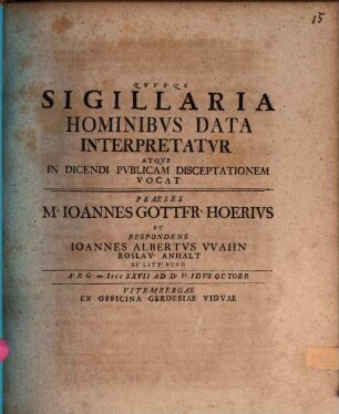 Sigillaria hominibus data interpretatur