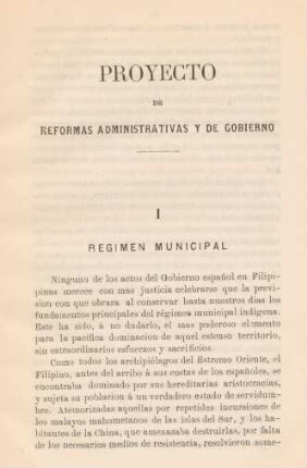 I. Régimen municipal