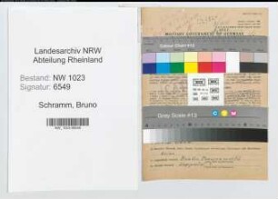 Entnazifizierung Bruno Schramm , geb. 00.00.0000 ()