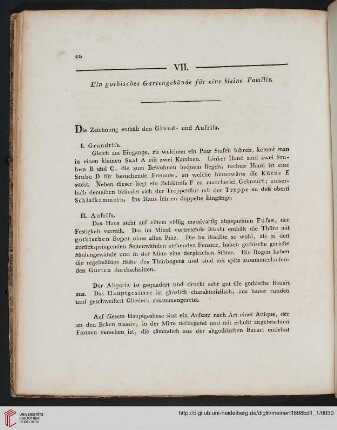 VII: Ein gothisches Gartengebäude für eine kleine Familie