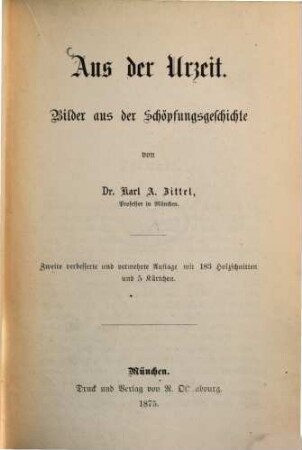 Aus der Urzeit : Bilder aus der Schöpfungsgeschichte