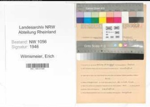 Entnazifizierung Erich Wilmsmeier , geb. 19.06.1908 (Buchhalter)