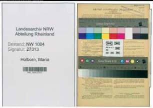 Entnazifizierung Maria Holborn , geb. 21.10.1886 ()