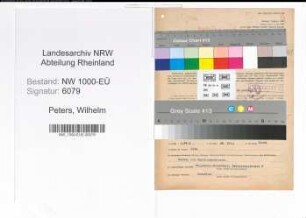 Entnazifizierung Wilhelm Peters, geb. 06.04.1900 (Postschaffner)