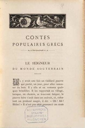 Recueil de Contes populaires grecs