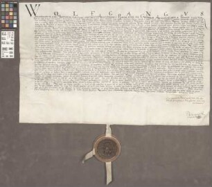 Mainz (Generalia): Literae Confirm. Privileg. Cleri Mog. per Wolfgangum AEpisc.