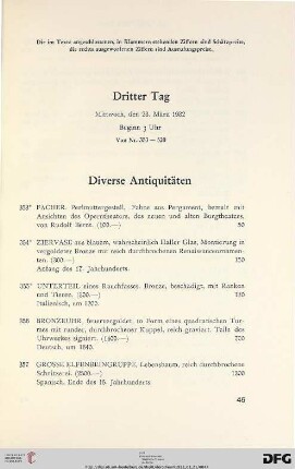 Diverse Antiquitäten (Nr. 353-395)