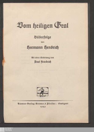 Vom heiligen Gral : Bilderfolge