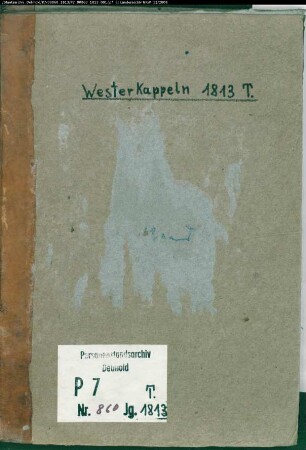 Zivilstandsregister der Munizipalität Cappeln (T 1813). (Gemeinde: Westerkappeln, Kreis Tecklenburg)