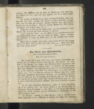 Die Reise zum Schlachtfelde.