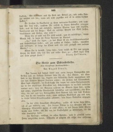 Die Reise zum Schlachtfelde.