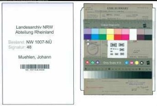 Entnazifizierung Johann Muehlen , geb. 21.05.1896 (Zuschneider)