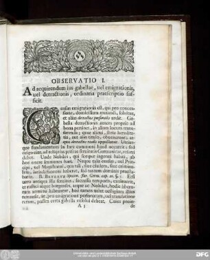 Observatio I. Ad acquirendum ius gabellae, vel emigrationis, vel detractionis, ordinaria praescripto sufficit.