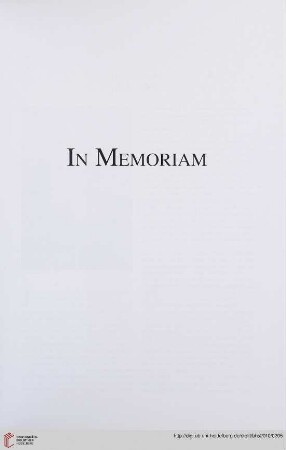 In Memoriam