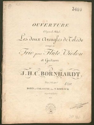 Ouverture de l'opéra Les deux aveugles de Tolède