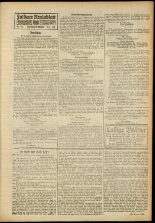 Zweite Ausgabe vom Mittwoch, den 03. Juli 1918.