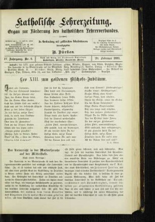 Leo XIII. zum goldenen Bischofs-Jubiläum