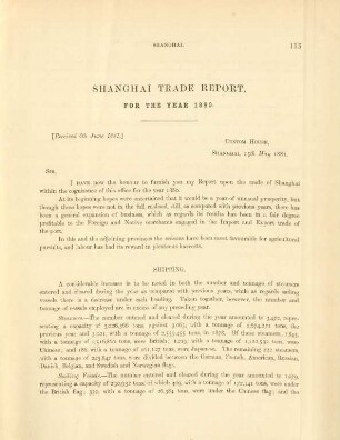 Shanghai trade report