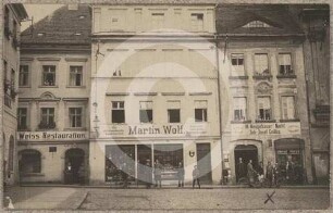 Häuserzeile am Markt in Greiffenberg