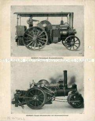 Heißdampfpflug-Apparate und Straßenlokomotiven