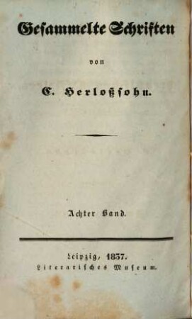 Gesammelte Schriften, 8. Memoiren eines preußischen Offiziers ; 2