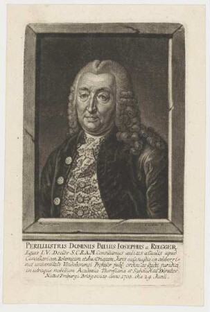 Bildnis des Paulus Iosephus a Riegger
