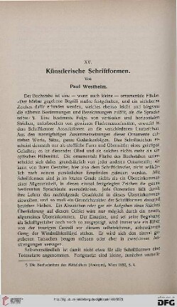 Künstlerische Schriftformen