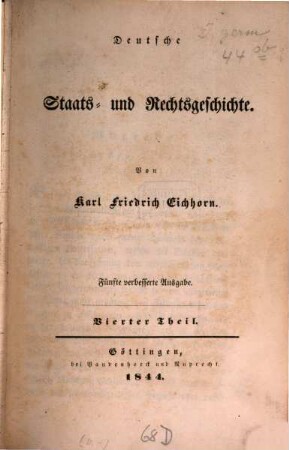 Deutsche Staats- und Rechtsgeschichte, 4