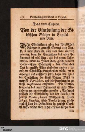 Das XXX. Capitel.