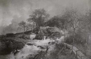 Wassermühle am Waldbach : Achenbach, A. 1872