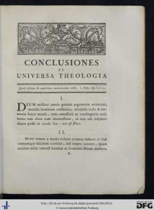 Conclusiones Ex Universa Theologia.