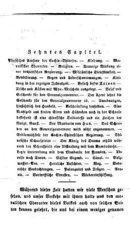 Zehntes Capitel - Physiologisches Aeußere der Cochin-Chinesen. - Kleidung. - Moralischer Character. - Religion. - Traurige Wirkungen einer despotischen Regierung. - Militärischer Dienst. - Bevölkerung. - Regen
