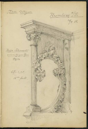 Dom, Naumburg/Saale: Detail Chorgestühl Ostchor (aus: Skizzen- und Fotoalbum 1)