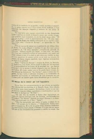 "Al margen de la ciencia" por José Ingegnieros