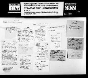 Urkundenauszüge und Notizen [v.a. des Oberstudienrats Christoph Friedrich Stälin] zur mittelalterlichen Besitzgeschichte im Oberamtsbezirk
